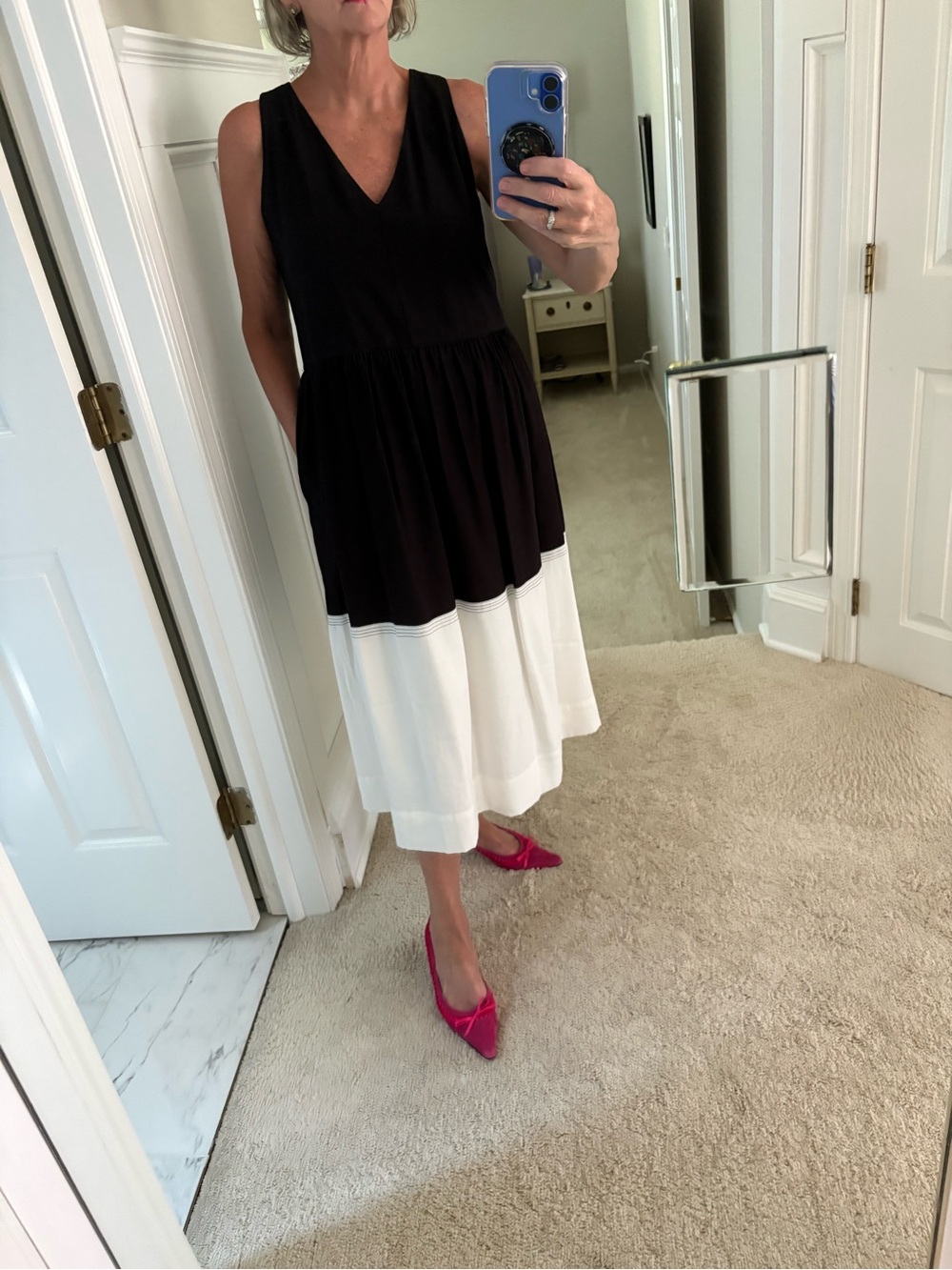 Pomander Place Black Dress with White Tag
